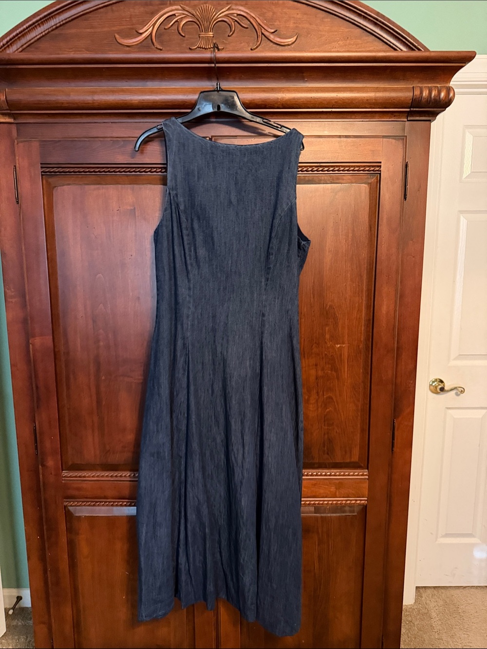 Anthropologie Navy Sleeveless Maxi Dress
